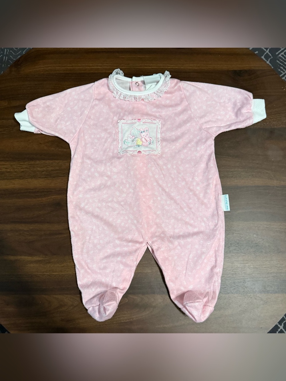 Baby girl vintage little me sleeper